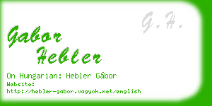 gabor hebler business card